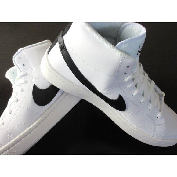 Nike Men's Court Royale 2 Mid Retro Classic Shoes White Black Onyx Sizes NIB - Picture 4 of 5